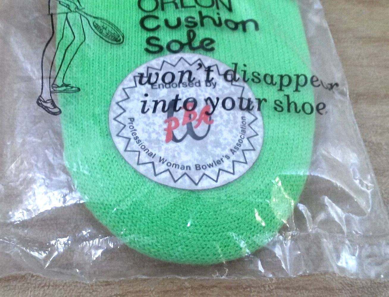 SAOLA Calze sportive vintage Magic Roll donna Orlon suola ammortizzata calze verdi NUOVE