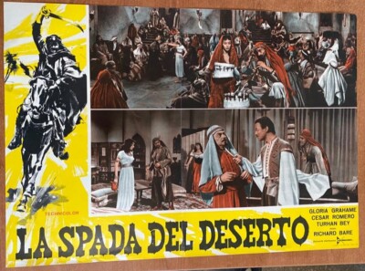 FOTOBUSTA LA SPADA NEL DESERTO G. GRAHAME,C. ROMERO,T. BEY