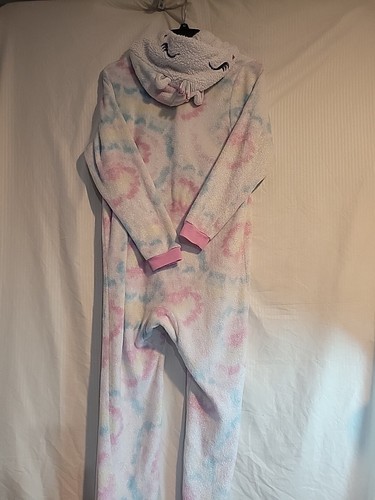 Girls Unicorn Hoodie One Piece Pajamas large 14/16 - Picture 4 of 4