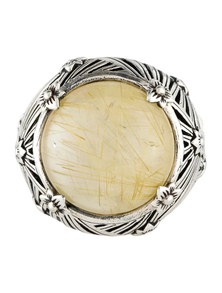 Anillo Stephen Dweck de plata esterlina madreperla y doble cúpula talla 6,75 Foto 3 de 4