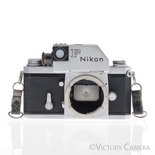 Nikon F Chrome 35mm Camera Body w/ Photomic Prism -No Meter- GOOD 