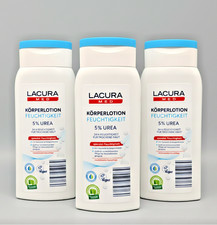 3x Lacura Med Körperlotion 5% Urea Feuchtigkeit 3x 300ml Bodylotion Mandelöl Neu