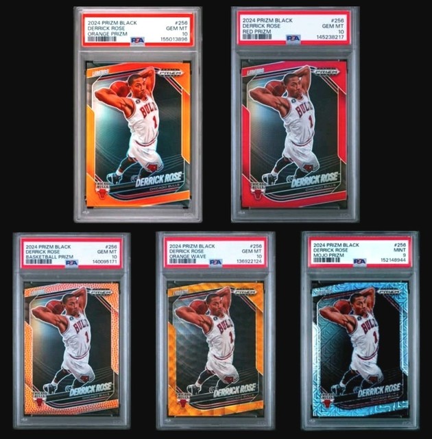 2024 Prizm Black Derrick Rose (4) PSA 10 & (1) PSA 9 🏀 Chicago Bulls 💎 HOF