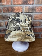 Vintage Moark Camo Mesh Made In USA Outdoors Cap Snapback Hunting Hat Fishing