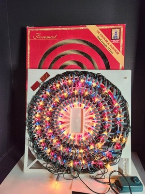 Vtg Foremost 150 Light Show Multicolor Christmas Lights 8 Function Set 52' New