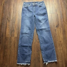 Judy Blue Straight Fit Jeans Raw Hem Dark Wash Women’s Size 11/30