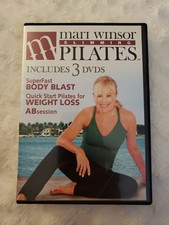 Mary Winsor Slimming Pilates - 3 DVD Set - Body Blast Weight Loss AB Session NEW