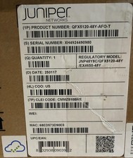 JUNIPER QFX5120-48Y QFX5120-48Y-AFO-T 48 PORT 3 LAYER ETHERNET SWITCH