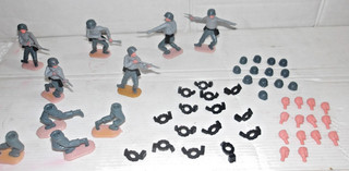 TIMPO 1.32 PLASTIC 6 1ST EDITION WW11 GERMANS & SPARE BITS SEE PHOTOS/LIST