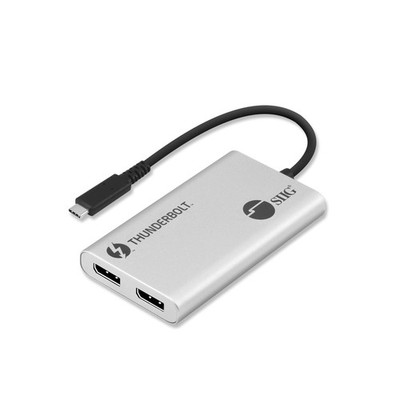 SIIG Thunderbolt 3 to Dual DisplayPort Adapter - Single 5K@60HZ - Dual 4K@60HZ--