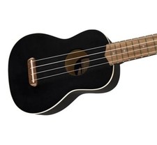 Fender Venice Soprano Ukulele in Black Finish