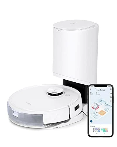 DEEBOT T9+ ROBOT VACUUM MOP COMBO AUTO-EMPTY STATION 3D MAPS DLX13 - WHITE