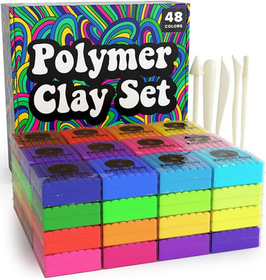 48 Colors Polymer Clay Set Oven Bake Modeling Clay Kit with Sculpting Tools