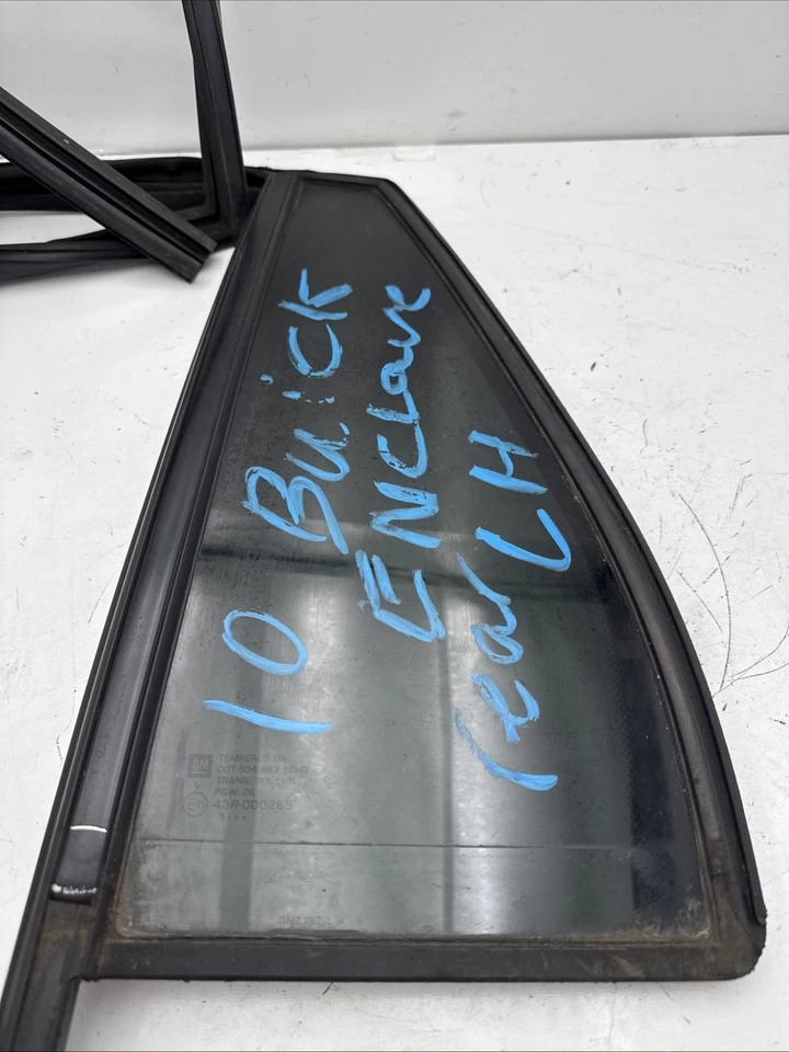 2010 BUICK ENCLAVE REAR Left SIDE WINDOW AND WEATHER STRIP 43R-000265 OEM Foto 3 de 4