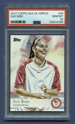 2012 SUE BIRD PSA 10 GEM MT TOPPS USA OLYMPICS UCONN HUSKIES HOF SEATTLE #20 RZC