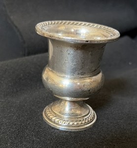 925 STERLING SILVER URN TOOTHPICK HOLDER 59 GRAMS SOLID STERLING -ENGLAND