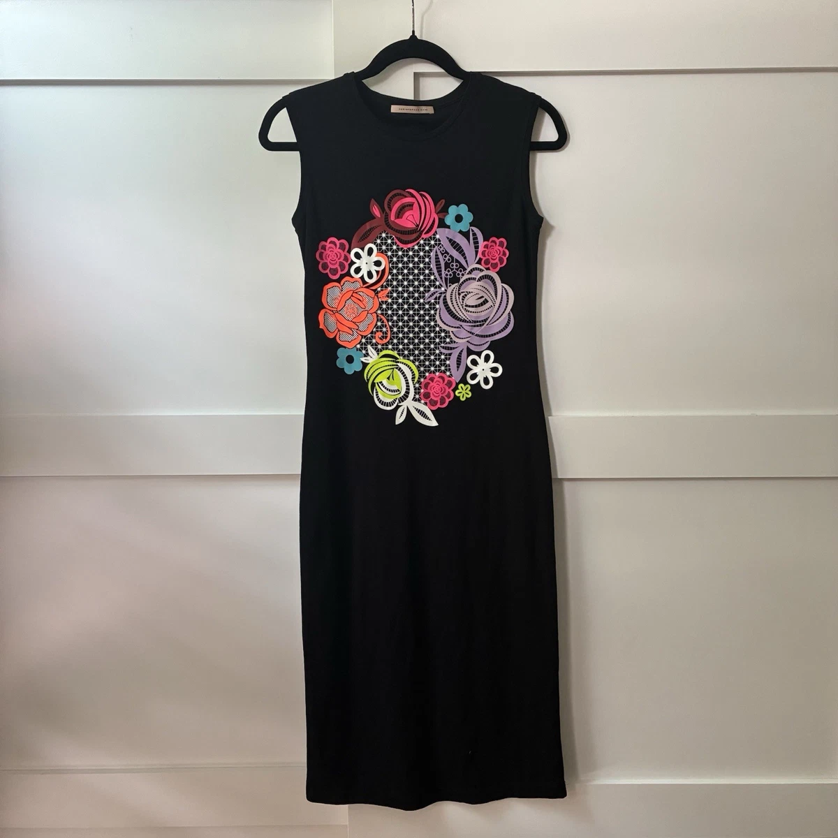 Chemisier Christopher Kane En Satin Noir Pur - Manches Longues Taille 8, Neuf Sans étiquettes