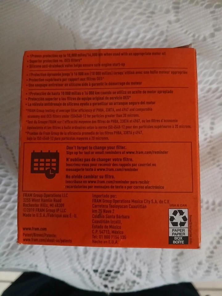 Filtro de aceite de motor extra protector marca FRAM PH9688 ¡Nuevo! Foto 4 de 4