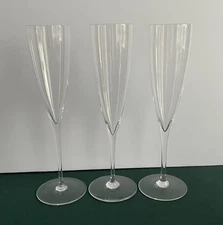 Set of 3 Dom Pérignon Champagne Flutes by Baccarat 9.25” Tall NWOB MINT Cond.