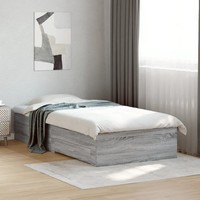Bettgestell Mit Schubladen Grau Sonoma 100X200 Cm Holzwerkstoff