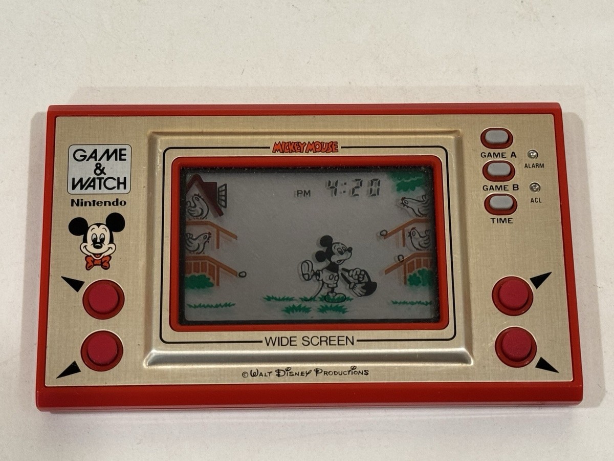 任天堂 ゲーム&ウォッチ ミッキーマウス (MC-25) Nintendo Game & Watch Wide Screen Mickey Mouse Mc-25 MIJ 1981 Good