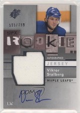 2009-10 SPx Rookie Auto Jersey 595/799 Viktor Stalberg #171 Auto n1u