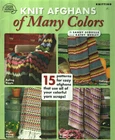 KNIT AFGHANS OF MANY COLORS 15 SCRAP YARN DESIGNS KNITTING PATTERN BOOK