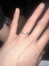 Vintage Sterling Silver Size 6.5 Wavy Band Ring