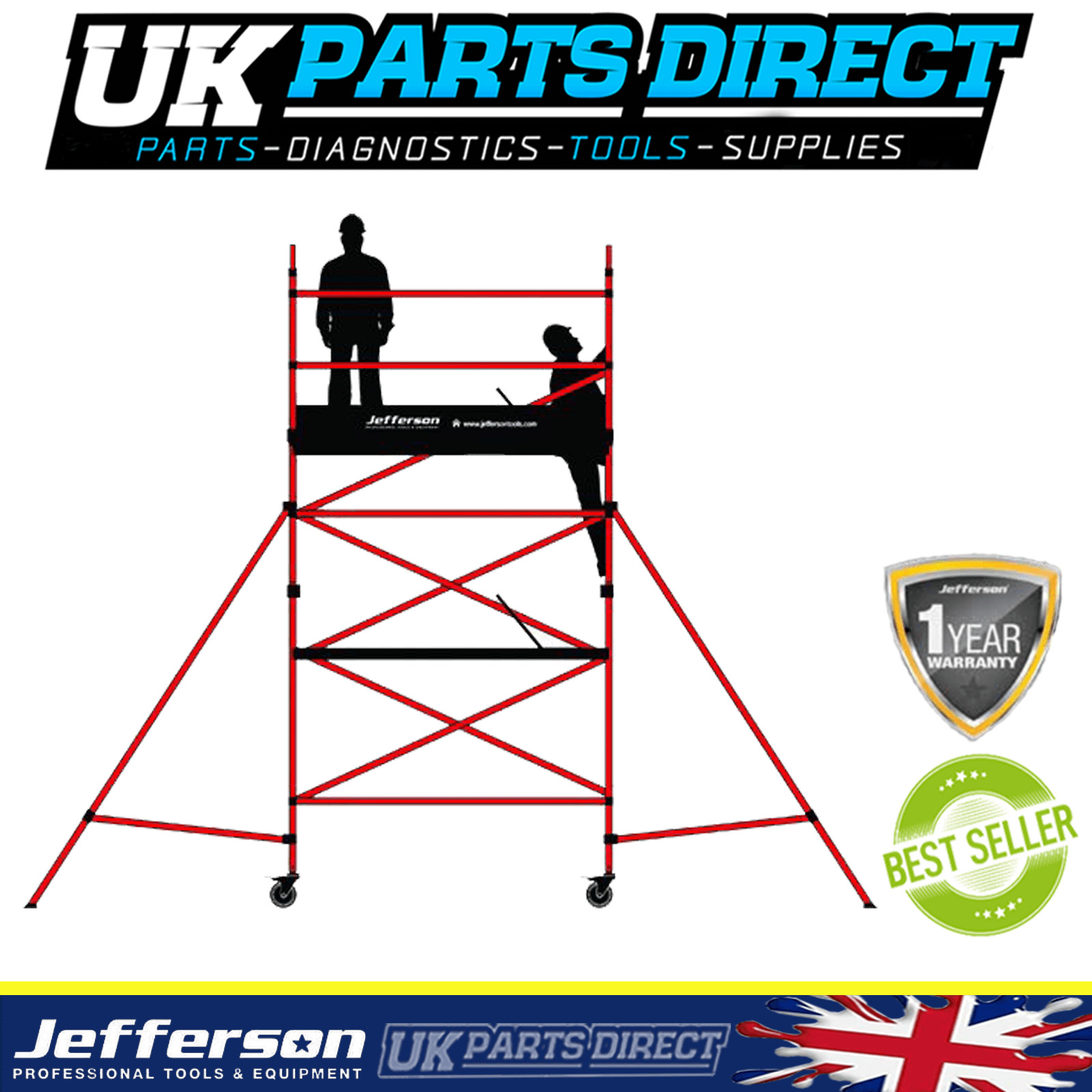 Jefferson 3.2M Scaffolding Tower | Double Width | 950kg LOAD