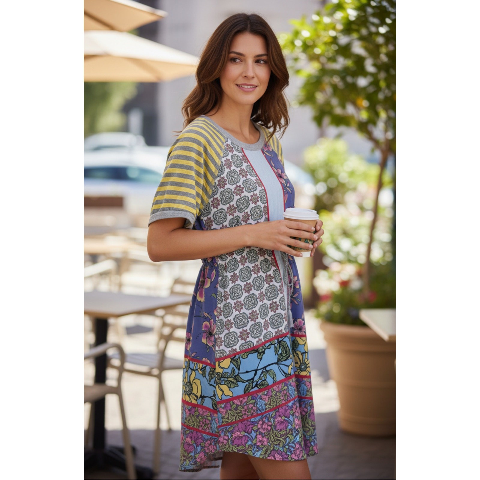 Uncle Frank Printed Ivy Patchwork Drawstring Wais… - image 2