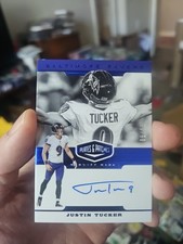 2019 Panini Plates & Patches Justin Tucker Auto /50 Ravens