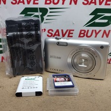 Nikon COOLPIX S3300 Digital Camera Silver w/ 4GB Card, Battery  Charger - USED