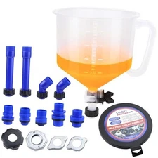  - Coolant Bleeder Kit, Universal Radiator Burping Funnel, No-Spill Coolant 