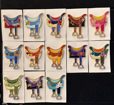 PALM Disney Princess and Villains Horse Saddles Jumbo Pin Signature Edition 500