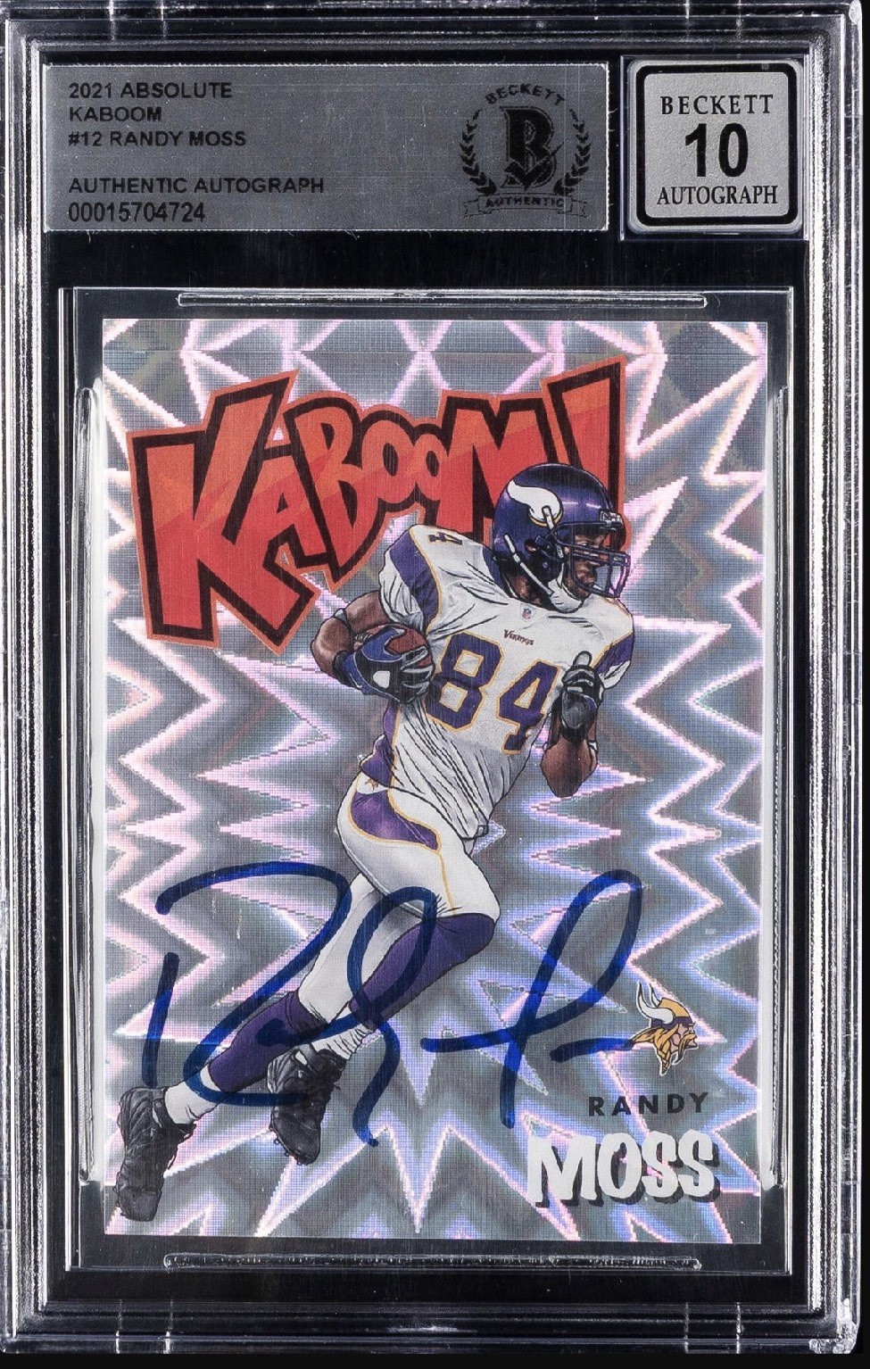 2021 Panini Absolute Kaboom Randy Moss Auto BGS Slab