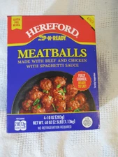 (4 pack) Hereford Meatballs with Spaghetti Sauce, Fully Cooked, 10 oz Pouch