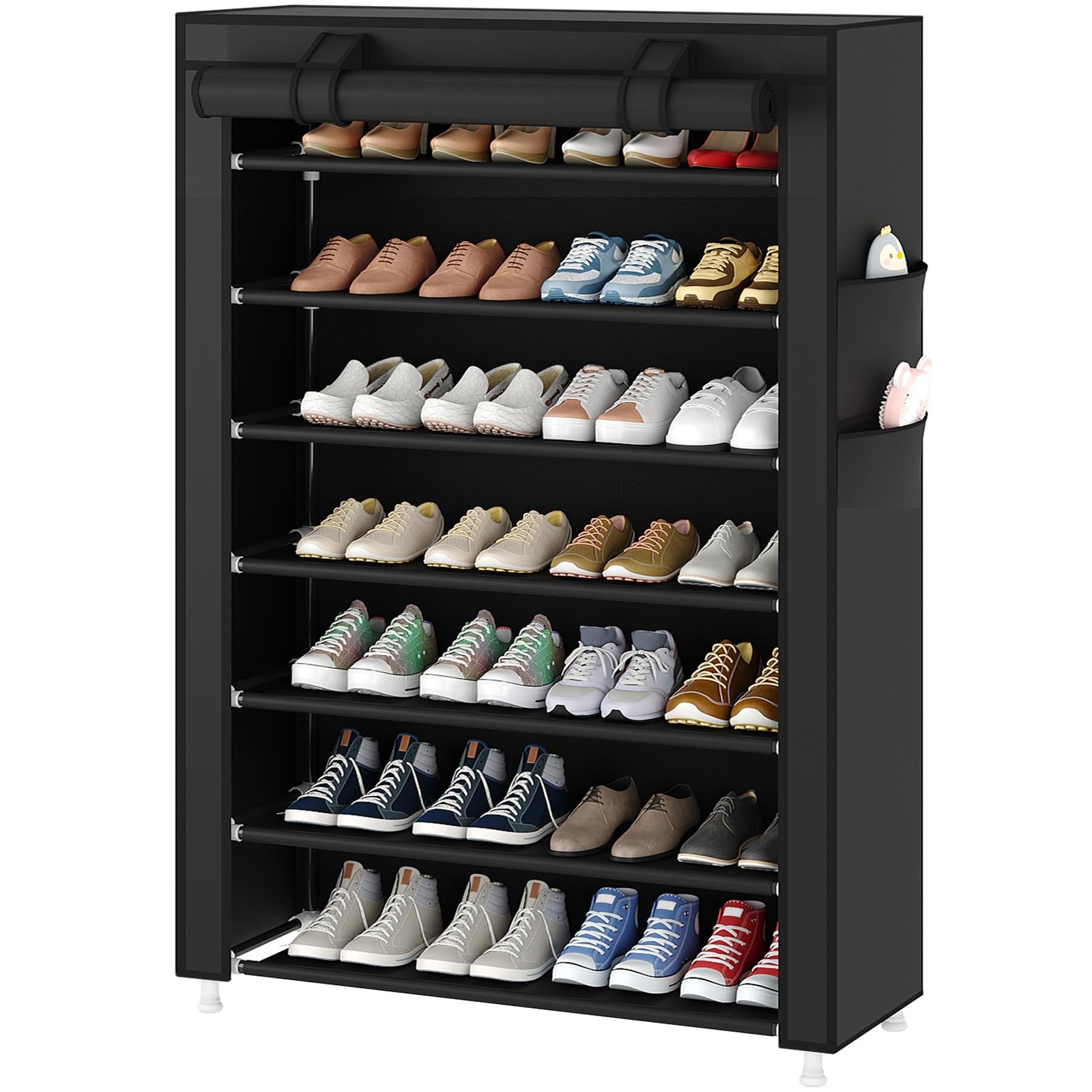 7-Tier Space Saving Vertical Shoe Rack Organizer for Closet Storage