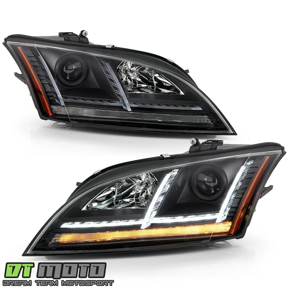 2008-2014 Audi TT [HID/Xenon w/AFS] LED DRL Sequential Turn Projector Headlights - Image 2 of 4