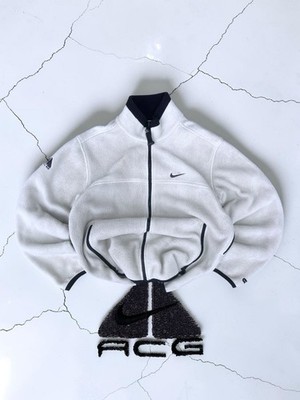 2008 Nike ACG Layering System 2 Polartec Gorp Core Full Zip Utility Fleece White