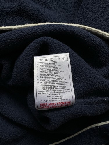 VINTAGE 90s RARE NIKE NINJA FLEECE JACKET BIG EMBROIDERED LOGO SWOOSH MENS Gr. M - Bild 11 von 11