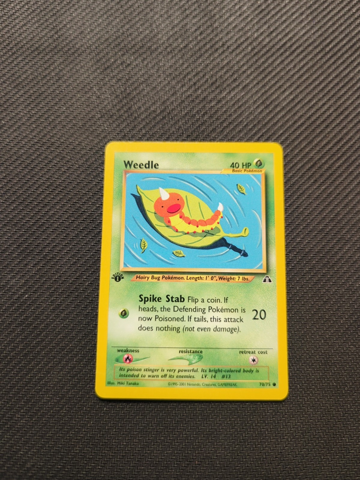 Weedle 70/75 1st Edition Neo Discovery Pokemon NM
