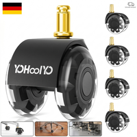 Yohoolyo BüRostuhl Rollen 10X22Mm 5Er Set Stuhlrollen Drehstuhlrollen Leise Und