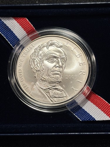 Caja conmemorativa 90 % dólar de plata 2009-P Abraham Lincoln UNC certificado de autenticidad OGP - Imagen 4 de 5