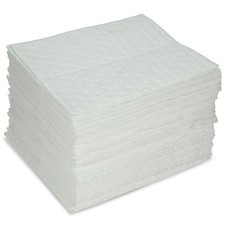 AABACO Oil ONLY White Absorbent Pads - Dimpled HEAVY Weight Pads   15  x 18  