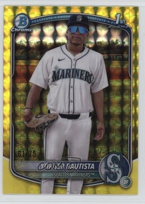 2025 Bowman Chrome Yellow Geometric Refractor 61/75 Yorger Bautista 16kt