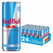 Red Bull Energy Drink Sugar Free 250ml - Case of 24 - Fresh UK Stock