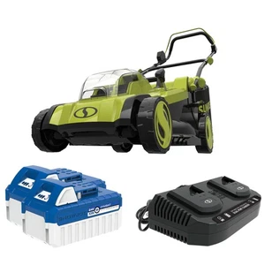 Sun Joe Mulching Walk Derrière Lawn Mower, 11 Catcheur d'herbes de Gallon, 24V-X2-17LM