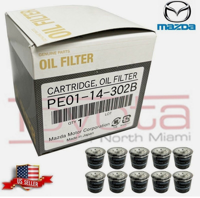 Pack of 10 OEM Genuine Mazda Cartridge Oil Filter PE01-14-302B/302A US Stock