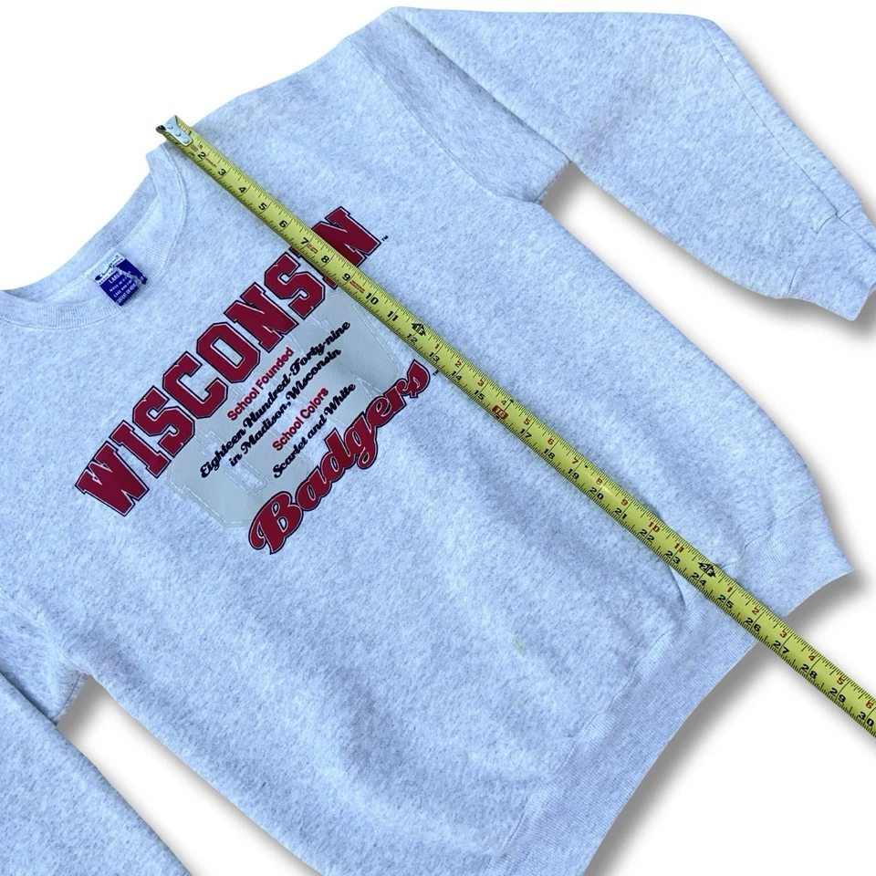 Винтажная женская толстовка 90-х Champion размер Large University of Wisconsin Badgers - Изображение 4 из 4