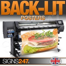 Back Lit Poster Printing - BackLit Posters A0 A1 A2 A3 A4 - All Sizes